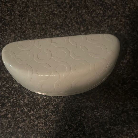 Coach Eyeglass Elegant White Textured Decorative case - Picture 6 of 7